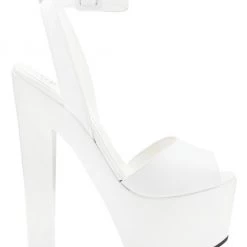 Giuseppe Zanotti Saintrò Leather Platform Sandals White