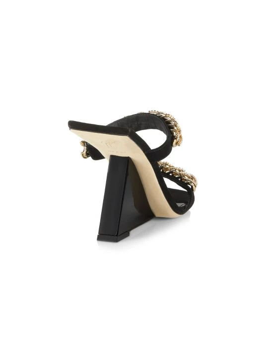 Giuseppe Zanotti Tutankamon Sculpted Wedge Suede Sandals 3 Giuseppe Zanotti Tutankamon Sculpted Wedge Suede Sandals - Image 3