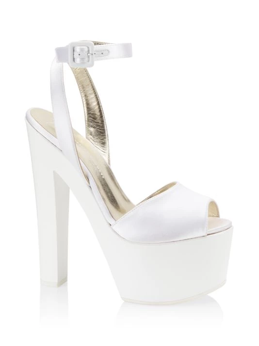 Giuseppe Zanotti Satin Peep-Toe Platform Sandals 2 Giuseppe Zanotti Satin Peep-Toe Platform Sandals - Image 2