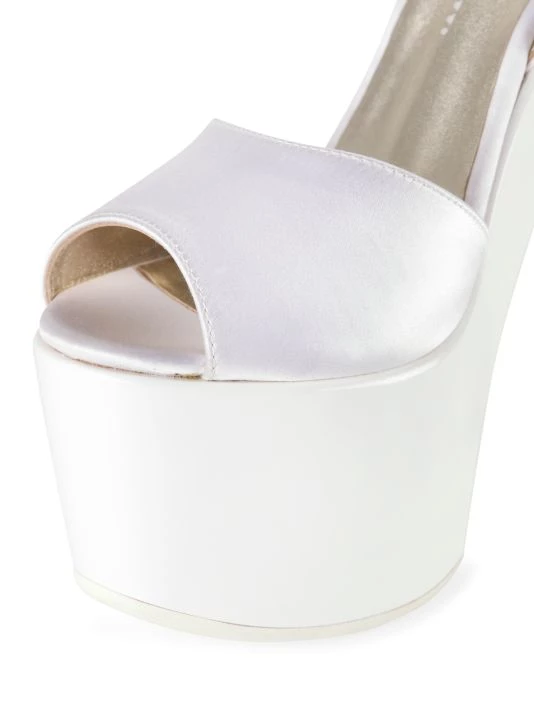 Giuseppe Zanotti Satin Peep-Toe Platform Sandals 6 Giuseppe Zanotti Satin Peep-Toe Platform Sandals - Image 6
