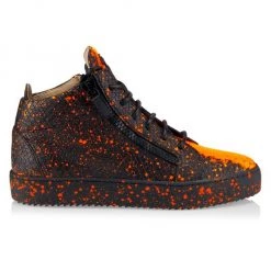 Giuseppe Zanotti May Embossed Neon High-Top Sneakers For Men