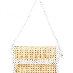 Rosantica Alida Beaded Wicker Shoulder Bag