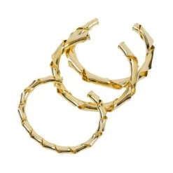 Rosantica Mamba Goldtone Three-Piece Cuff Bracelet Set
