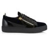 Giuseppe Zanotti Leather & Velvet Low-Top Sneakers For Men