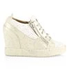 Giuseppe Zanotti Gommalamay Glitter Wedge Sneakers