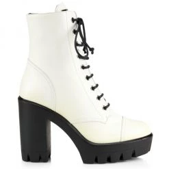 Giuseppe Zanotti Gintonic Leather Platform Booties Black