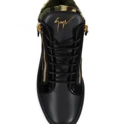 Giuseppe Zanotti Leather & Shearling-Lined Sneakers For Men -Rosantica And Giuseppe Zanotti shop unnamed file 784