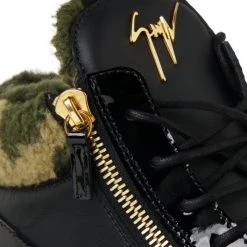 Giuseppe Zanotti Leather & Shearling-Lined Sneakers For Men -Rosantica And Giuseppe Zanotti shop unnamed file 785