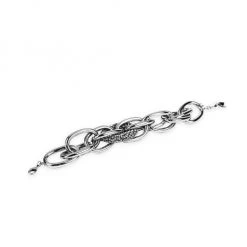 Rosantica Clotilde Gunmetal & Crystal Chain Bracelet