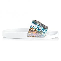 Giuseppe Zanotti Newburel Logo Holograph Pool Slides For Men