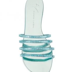 Giuseppe Zanotti Nuvòroll Metallic Leather Sandals Blue Metal -Rosantica And Giuseppe Zanotti shop unnamed file 821