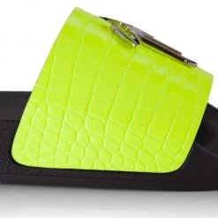 Giuseppe Zanotti Newburel Leather Logo Slides For Men Neon Yellow Black -Rosantica And Giuseppe Zanotti shop unnamed file 846