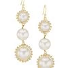 Rosantica Satelliti Goldtone, Faux Pearl, & Crystal Drop Earrings