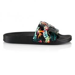 Giuseppe Zanotti Venom Leather Logo Pool Slide For Men