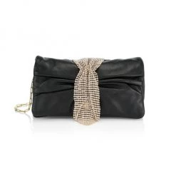 Rosantica Scintille Convertible Leather & Crystal Clutch