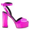 Giuseppe Zanotti Blasvegas Metallic Leather Platform Sandals Irridescent