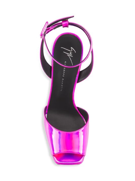 Giuseppe Zanotti Blasvegas Metallic Leather Platform Sandals Irridescent 5 Giuseppe Zanotti Blasvegas Metallic Leather Platform Sandals Irridescent - Image 5