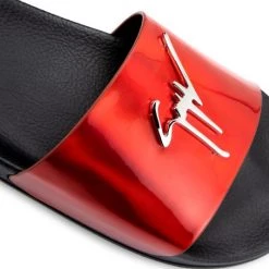 Giuseppe Zanotti Leather Logo Slides For Men Turquoise -Rosantica And Giuseppe Zanotti shop unnamed file 918