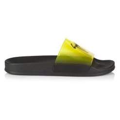 Giuseppe Zanotti Burlin Translucent Logo Slides For Men Lemon