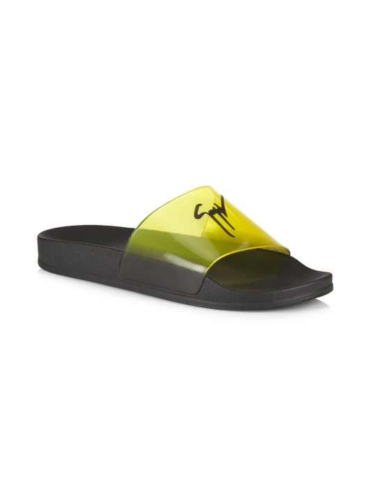 Giuseppe Zanotti Burlin Translucent Logo Slides For Men Lemon 2 Giuseppe Zanotti Burlin Translucent Logo Slides For Men Lemon - Image 2
