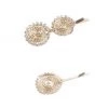 Rosantica 2-Piece Spirale Goldtone & Crystal Bobby Pin Set