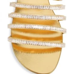 Giuseppe Zanotti Michela Flat Swarovski Crystal Metallic Leather Mules -Rosantica And Giuseppe Zanotti shop unnamed file 977